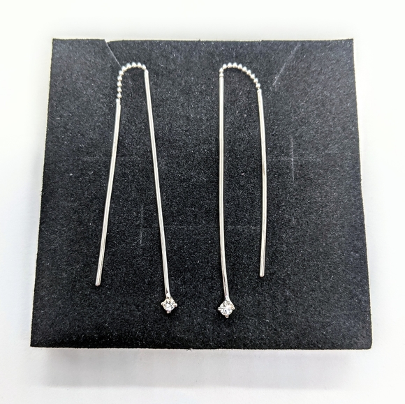 Sterling silver Pull Through Earrings - Picture 1 of 3